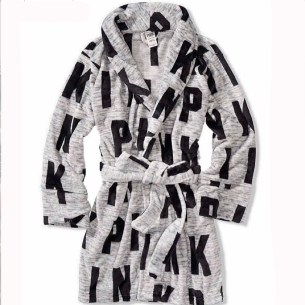 PINK Logo Gray/Black Robe